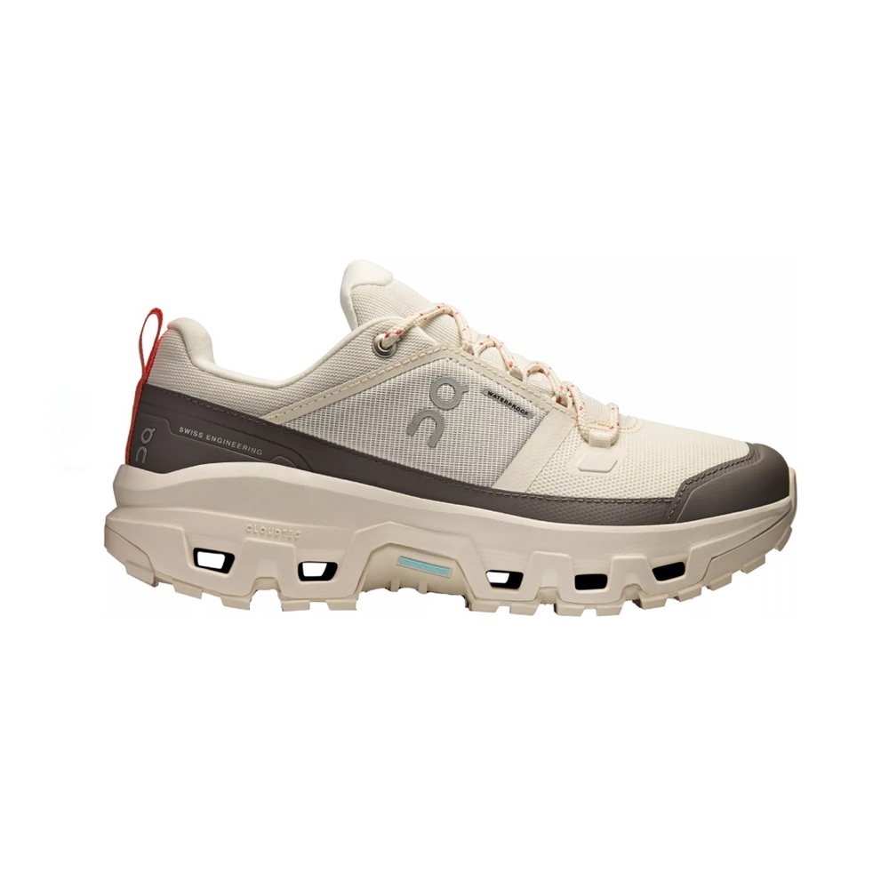 On Cloud Running Women’s Cloudrock Waterproof Sneakers Cream Gray Athletic Shoes - Picture 3 of 5